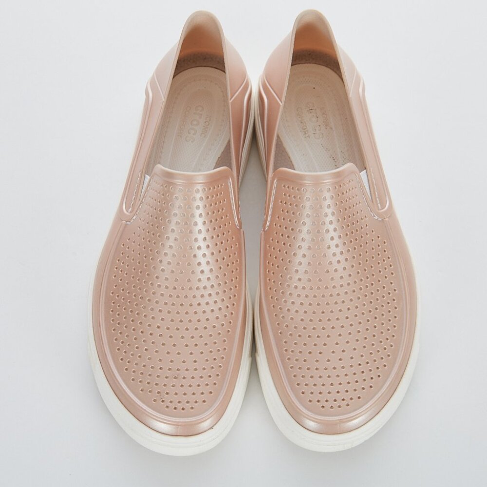 Crocs CitiLane Roka Pink Metallic Iconic Comfort Slip On Shoes Women's - Picture 2 of 7